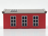 1989 Galoob Micro Machines Train Engine House #2 Red Plastic Building