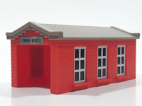 1989 Galoob Micro Machines Train Engine House #2 Red Plastic Building