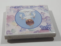2000 PMI Precious Moments "His Love Will Uphold The World" Miniature 1 3/4" x 1 3/4" Ceramic Tile Trivet Fridge Magnet