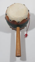 Vintage Mexican Wood Spinning Monkey Drum Rattle with Handle