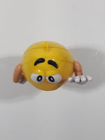 2017 Mars M&M's Yellow Character 4 3/4" Tall Plastic Toy Figure Dispenser