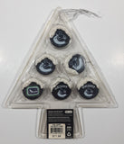 NHL Set of 6 Vancouver Canucks Snow Covered Ice Hockey Puck Shaped Christmas Tree Ornaments in Package