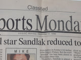 Monday December 17, 1990 Vancouver Sun Calgary Flames Theoren Fleury Newspaper (Sports Section)
