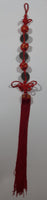 Chinese New Year Good Luck Coins 35" Long Red Tassel Hanging Decoration