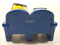1999 M & M's Red And Yellow Character Sitting In Movie Theater Chairs Eating Popcorn Wearing 3D Glasses Plastic Candy Dispenser Machine