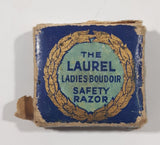 Vintage The Laurel Ladies Boudoir Safety Razor Miniature Gold Tone Metal Shaving Razor with Box