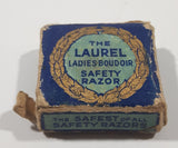 Vintage The Laurel Ladies Boudoir Safety Razor Miniature Gold Tone Metal Shaving Razor with Box