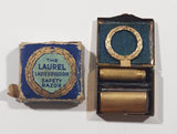 Vintage The Laurel Ladies Boudoir Safety Razor Miniature Gold Tone Metal Shaving Razor with Box