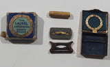 Vintage The Laurel Ladies Boudoir Safety Razor Miniature Gold Tone Metal Shaving Razor with Box