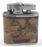 Rare Antique 1950s Prince Mfg Co "Eddy" Engraved Japanese Scene Lighter