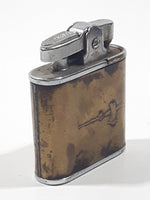 Rare Antique 1950s Prince Mfg Co "Eddy" Engraved Japanese Scene Lighter