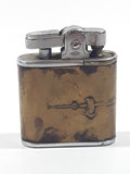 Rare Antique 1950s Prince Mfg Co "Eddy" Engraved Japanese Scene Lighter