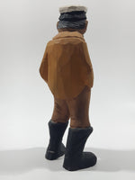 Hand Carved Hand Painted Wood Sailor Captain with Hands in The Pockets 7" Tall Figure