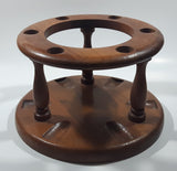 Vintage Decatur Industries Deco Genuine American Walnut Wood Humidor Jar and 6 Pipe Rest Stand
