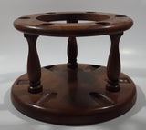 Vintage Decatur Industries Deco Genuine American Walnut Wood Humidor Jar and 6 Pipe Rest Stand