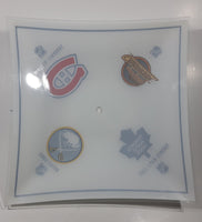 Rare NHL Ice Hockey Teams Toronto Maple Leafs Montreal Canadiens Vancouver Canucks Buffalo Sabres 13 1/2" x 13 1/2" Glass Ceiling Light Cover