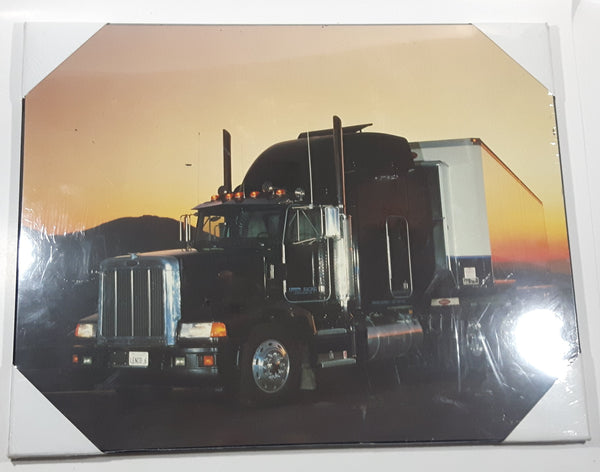 Peterbilt Semi Truck Lenco Racing Lemon Grove California 16" x 20" Hardboard Wood Plaque New in Plastic