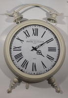 16 St. Charles Place Hotel La Fleur Paris 1825 Cream White Large 18 1/4" x 26" Twin Bell Clock