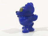 Blue Character with Opening Mouth 1 1/4" Tall Plastic Toy Figure