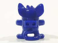 Blue Character with Opening Mouth 1 1/4" Tall Plastic Toy Figure