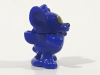 Blue Character with Opening Mouth 1 1/4" Tall Plastic Toy Figure