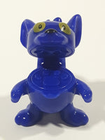 Blue Character with Opening Mouth 1 1/4" Tall Plastic Toy Figure