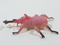 Pink and Black Six Legged Insect Bug 2 5/8" Long Toy Figure