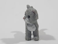 Grey Kitty Cat Kitten 1 1/4" Long Toy Animal Figure