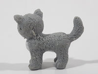 Grey Kitty Cat Kitten 1 1/4" Long Toy Animal Figure