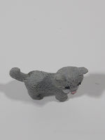 Grey Kitty Cat Kitten 1 1/4" Long Toy Animal Figure