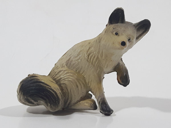 Sitting Fox 1 1/2" Tall Toy Animal Figure Made in Hong Kong