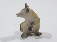 Sitting Fox 1 1/2" Tall Toy Animal Figure Made in Hong Kong