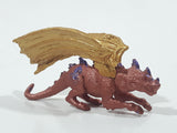 Safari Ltd Rahu Brown Copper Dragon with Gold Wings 2 1/2" Long Toy Figure