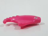 Bright Pink Manta Ray 2 1/4" Long Plastic Toy Animal Figure with Magnet Mouth