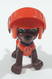 Nickelodeon Paw Patrol Zuma Sea Patrol Brown Dog Orange Outfit 2 1/2" Tall Plastic Toy Action Figure