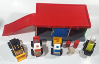 IKEA Lillabo Plastic and Wood Parking Garage Play Set with Vehicles