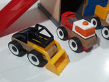 IKEA Lillabo Plastic and Wood Parking Garage Play Set with Vehicles