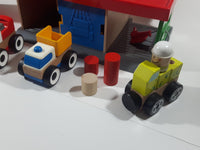 IKEA Lillabo Plastic and Wood Parking Garage Play Set with Vehicles