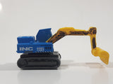 2019 Matchbox MBX Construction Atlas Excavator Blue Die Cast Toy Car Construction Equipment Vehicle