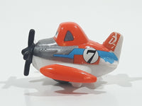 Disney Planes Dusty Crophopper Airplane Orange and White #7 Roller Ball Die Cast Toy Aircraft Vehicle