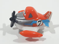 Disney Planes Dusty Crophopper Airplane Orange and White #7 Roller Ball Die Cast Toy Aircraft Vehicle