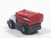 Tonka Tinys Tanker Truck White and Red Micro Miniature Die Cast Toy Car Vehicle