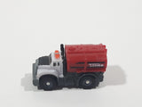 Tonka Tinys Tanker Truck White and Red Micro Miniature Die Cast Toy Car Vehicle