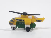 Tonka Tinys Helicopter Yellow Micro Miniature Die Cast Toy Car Vehicle