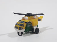 Tonka Tinys Helicopter Yellow Micro Miniature Die Cast Toy Car Vehicle