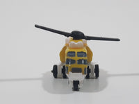 Tonka Tinys Helicopter Yellow Micro Miniature Die Cast Toy Car Vehicle