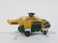 Tonka Tinys Helicopter Yellow Micro Miniature Die Cast Toy Car Vehicle