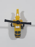 Tonka Tinys Helicopter Yellow Micro Miniature Die Cast Toy Car Vehicle