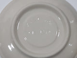 Set of 4 Stoneware Beige with Brown Trim Small Espresso Cups and Saucer Plates Made in China