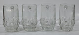 Set of 4 Vintage Moosehead Beer Canadian Lager "Royal Canadian Legion 34" 4 5/8" Tall Glass Beer Mug Cups